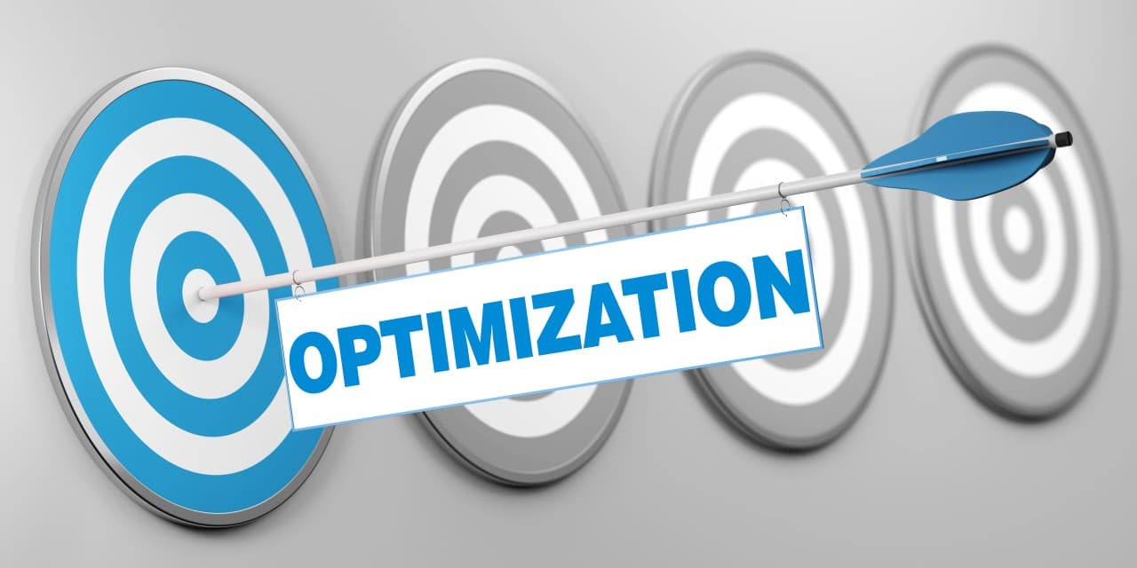 Arrow hitting a target with the word Optimization